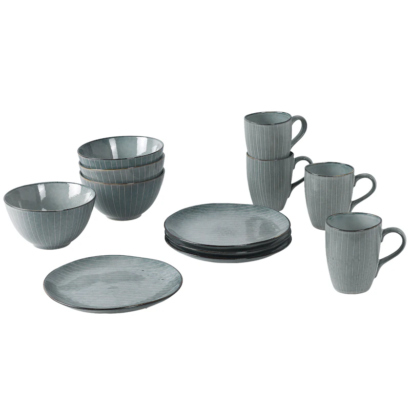 Nordic Sea Frukostset 12 Delar, Blå