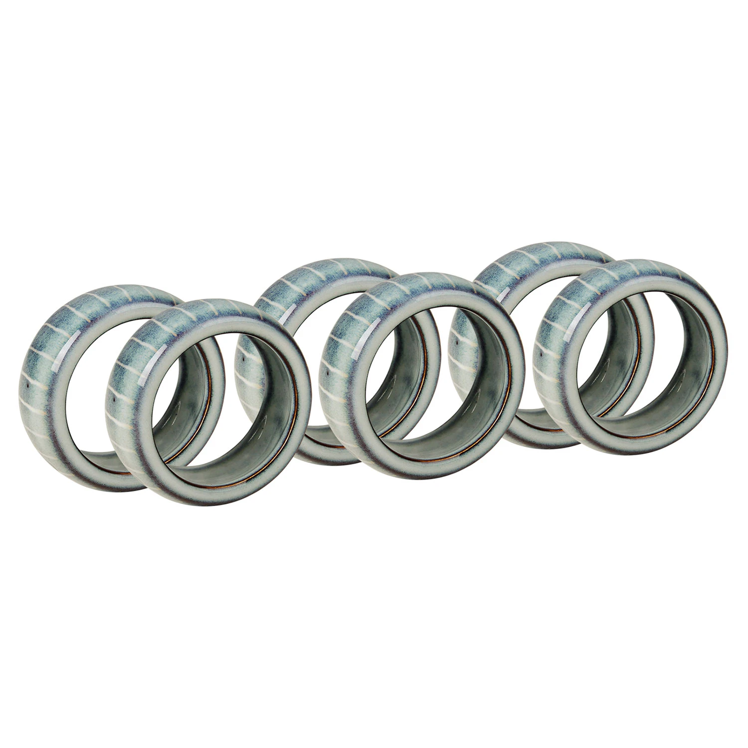 Broste Copenhagen Nordic Sea Servettringar 6-pack - Servetter & Tillbehör Stengods Blå