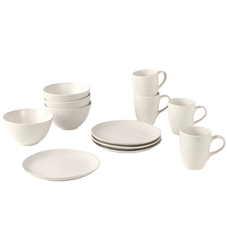 Nordic Vanilla Frukostset 12 Delar, Vit