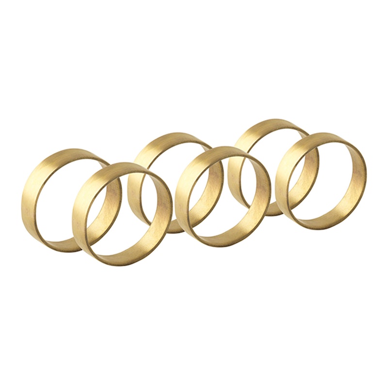 Ring Servettring 6-Pack, Matt Mässing