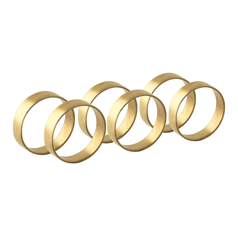 Ring Servettring 6-Pack, Matt Mässing