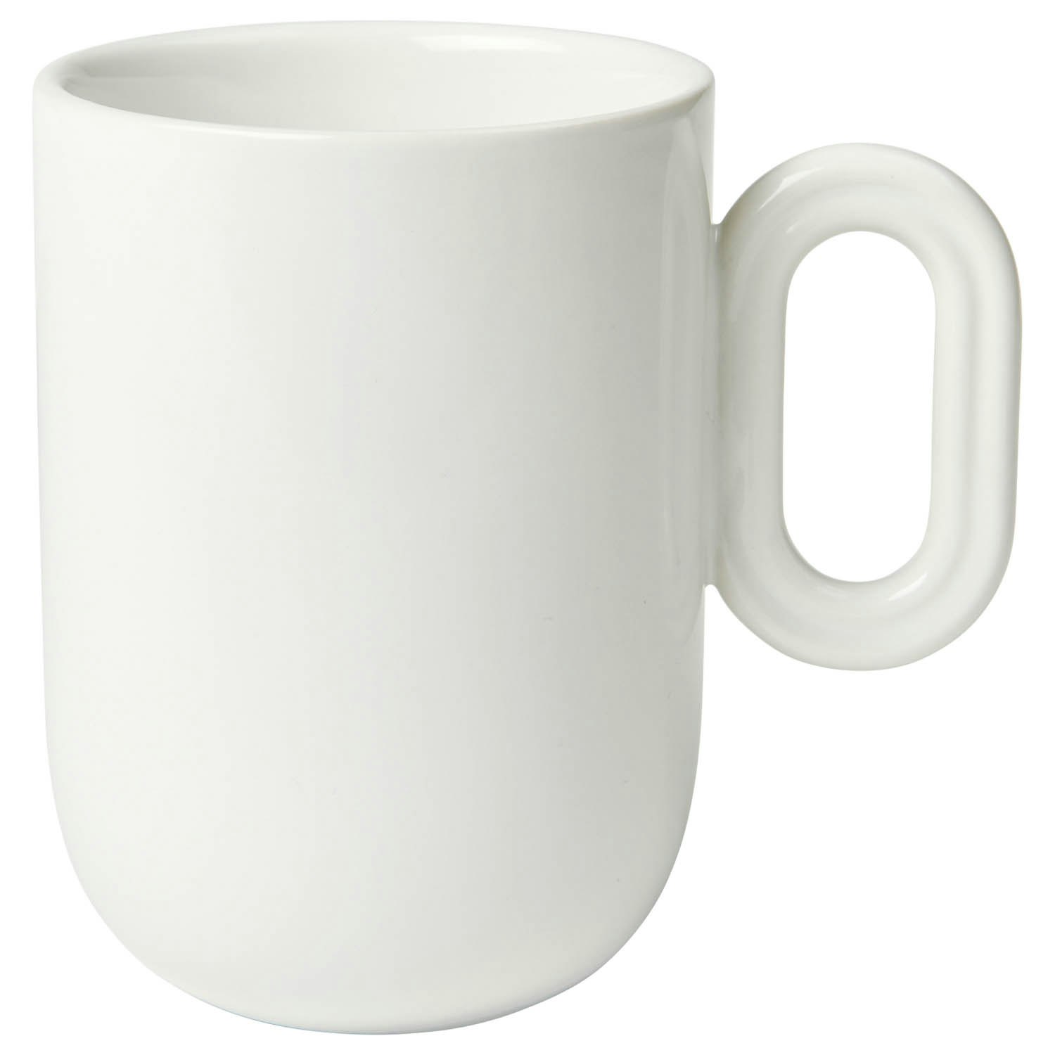 Broste Copenhagen Stevns Mugg Med Handtag Chalk White 40 Cl - Kaffekoppar Stengods Vit