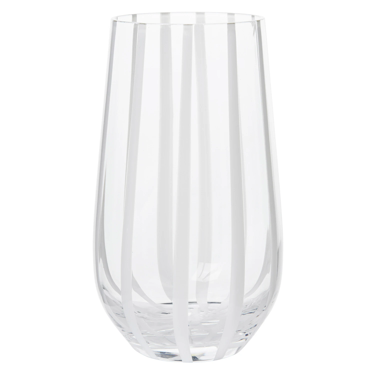 broste copenhagen striped dricksglas 55 cl - dricksglas munblåst glas klar