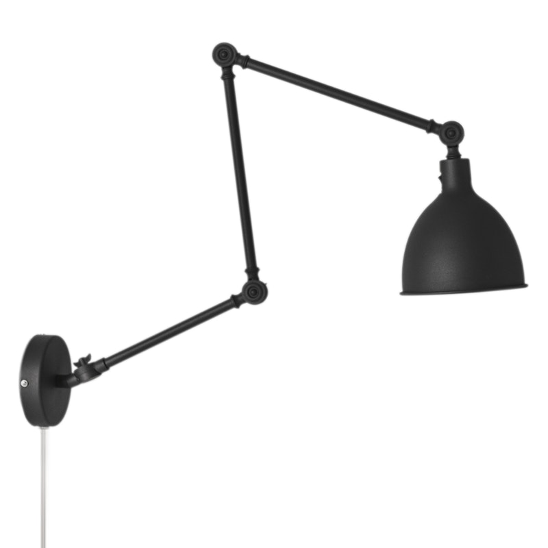 Bazar Vägglampa Lång Arm, Svart