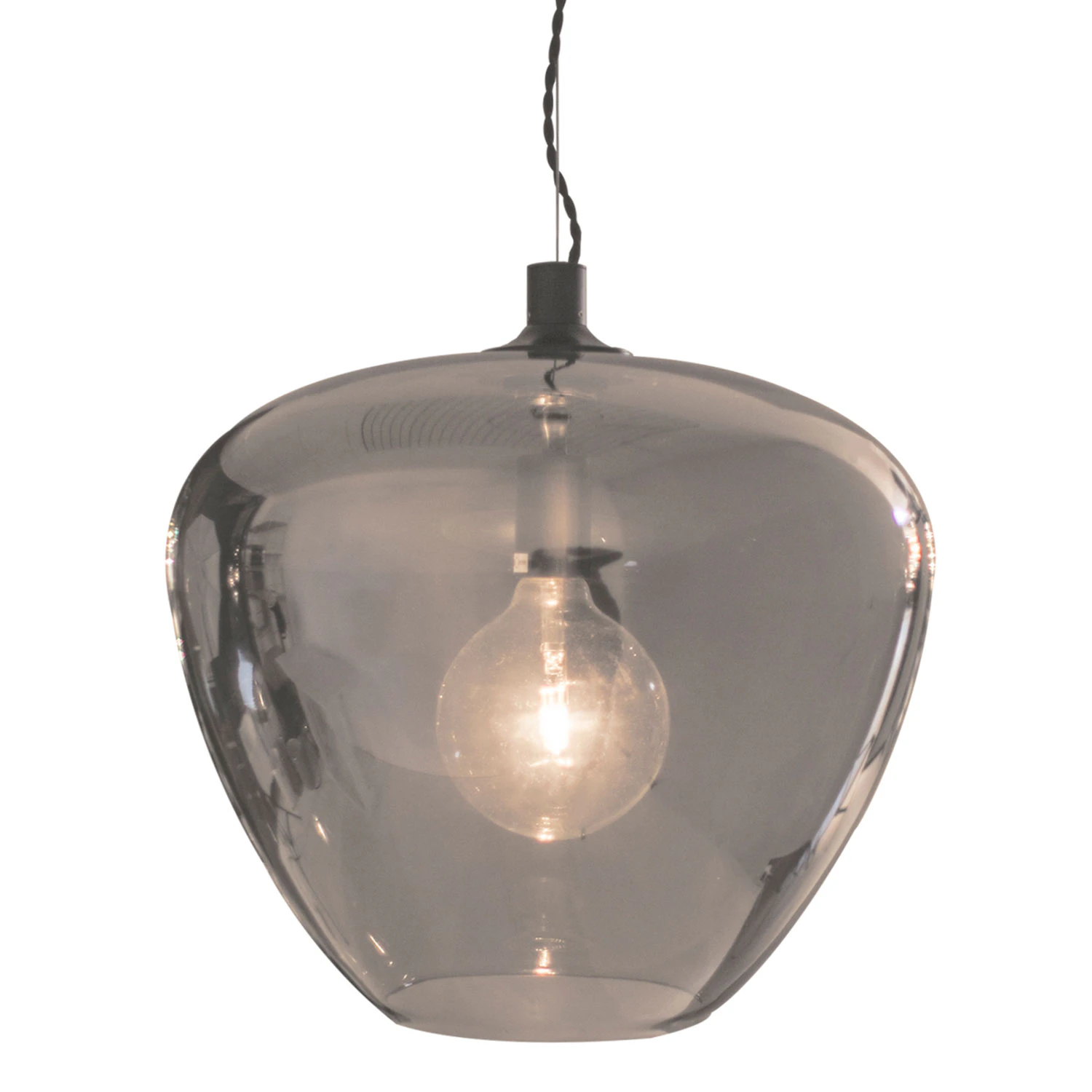 By Rydéns Bellissimo Grande Pendel Ø40cm Rök - Pendellampor Glas Grå