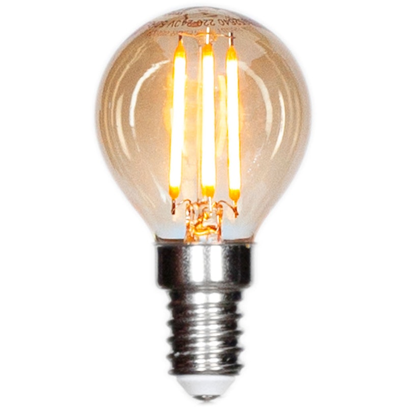 LED E14 dimbar 4W 2000K 200lm 45 mm, Amber