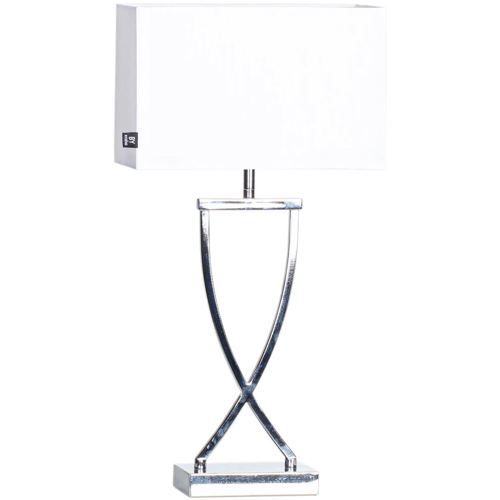 By Ryd&eacute;ns Omega Bordslampa 52 Cm Krom / - Bordslampor Metall Vit