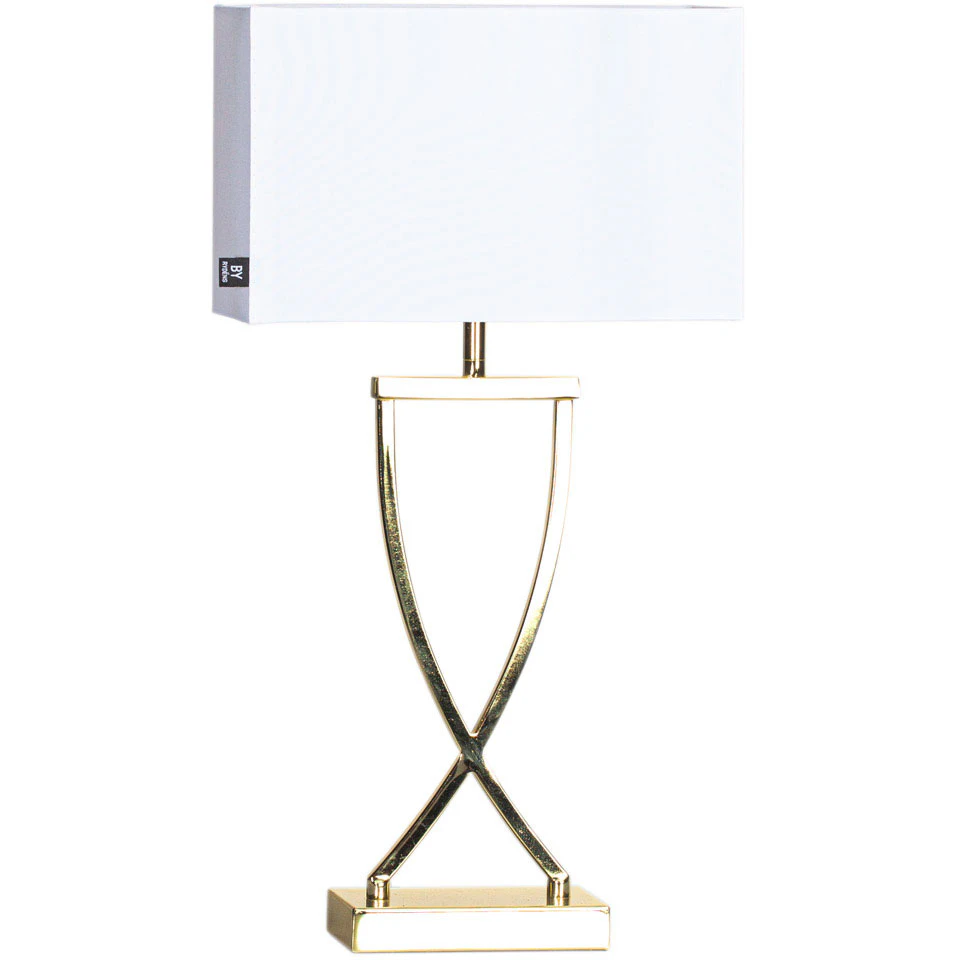 By Ryd&eacute;ns Omega Bordslampa 52 Cm M&auml;ssing / - Bordslampor Metall Vit