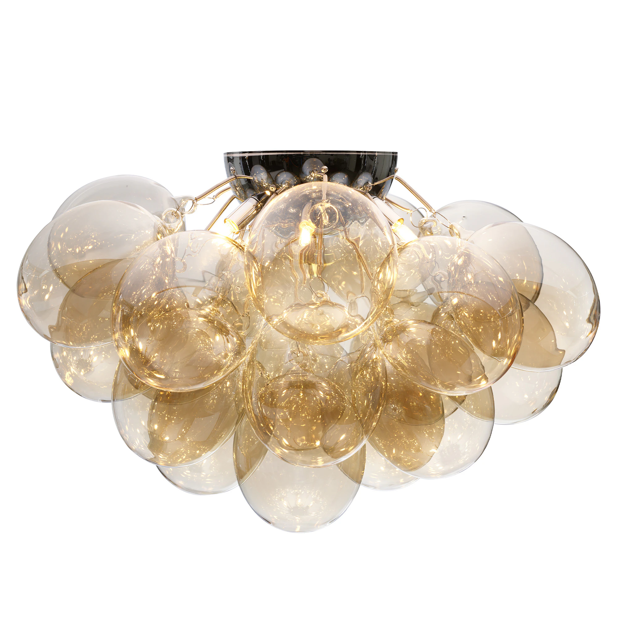 By Ryd&eacute;ns Gross Plafond 70 Cm - Plafonder Glas Amber
