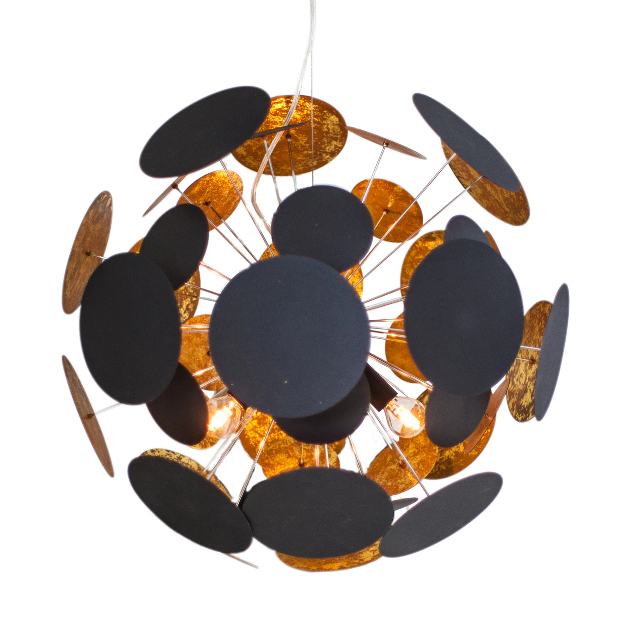 By Rydéns Planet Taklampa Ø50 Cm /guld - Pendellampor Metall Svart
