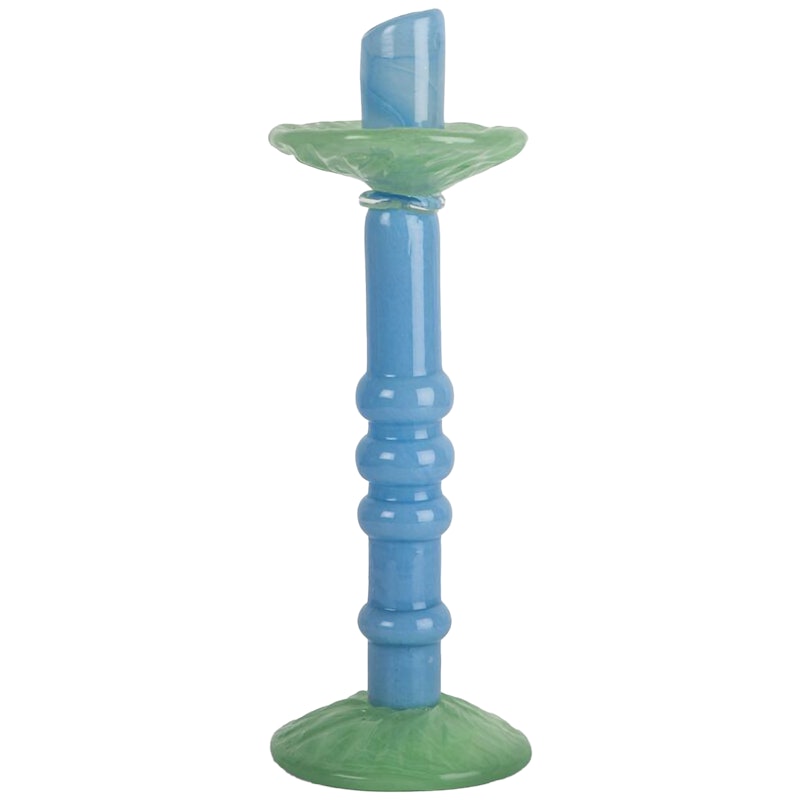 Lara Ljusstake 32 cm, Blå / Minty Green