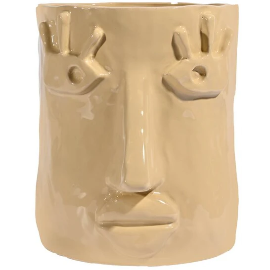 Byon Facy Kruka 19 Cm - Krukor Stengods Beige