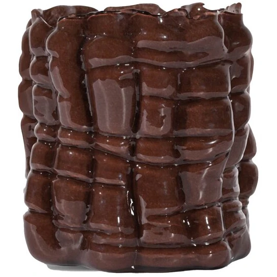 Byon Laranne Ljuslykta 10 Cm - Ljusstakar Munbl&aring;st Glas Brun