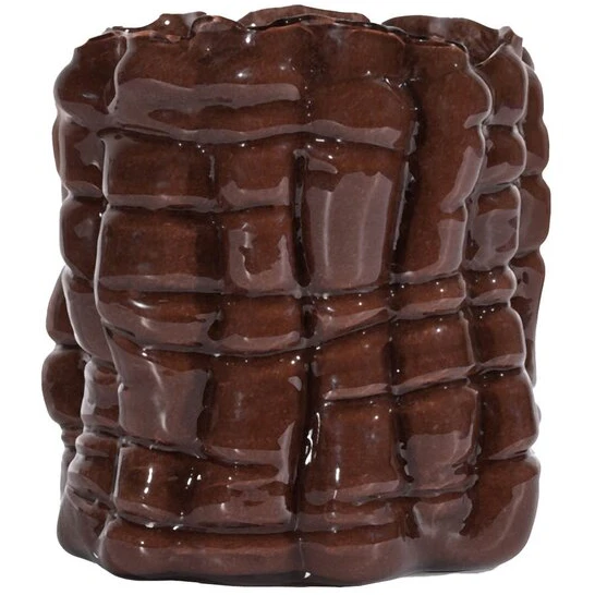 Byon Laranne Ljuslykta 16 Cm - Ljusstakar Munbl&aring;st Glas Brun