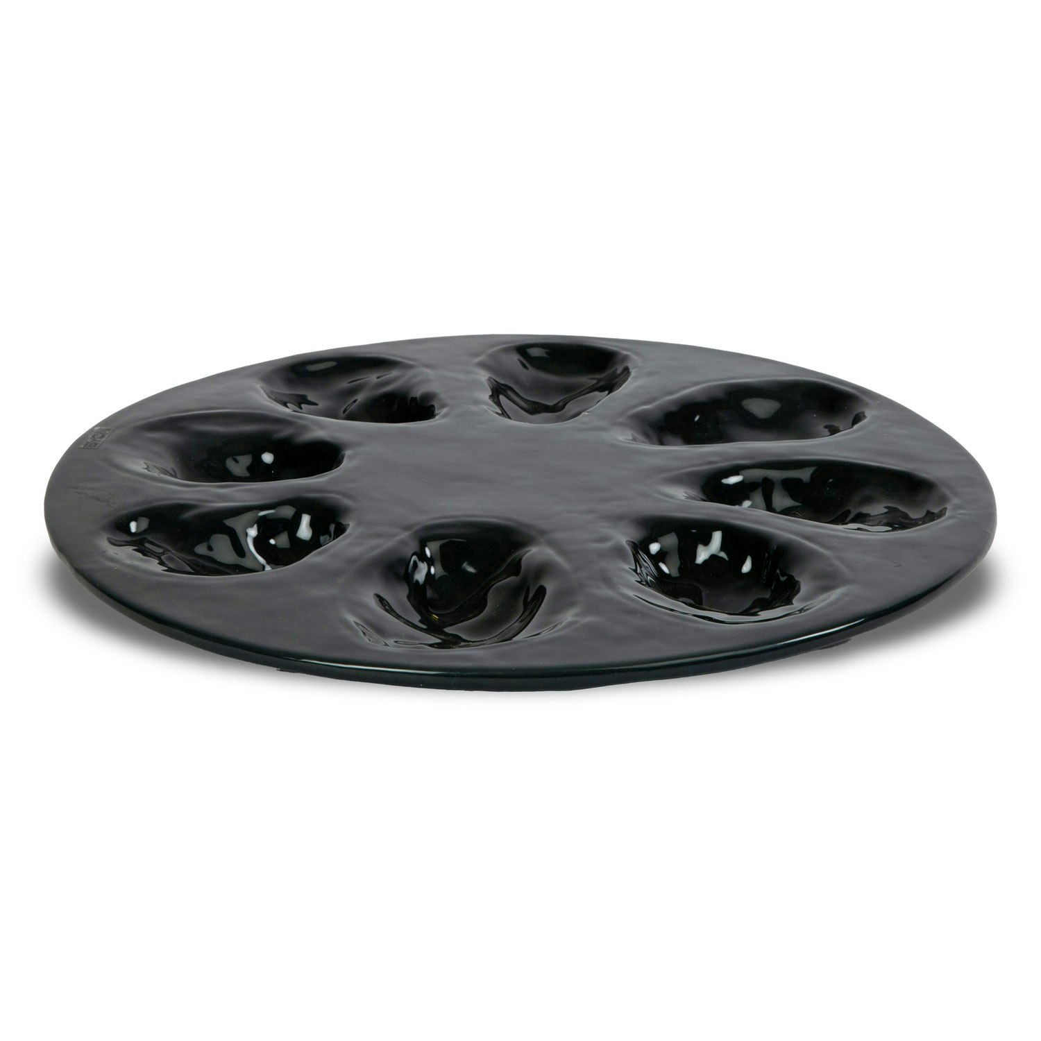 Byon Oyster Serveringsfat 27 Cm Gr&aring; - Uppl&auml;ggningsfat Dolomit Keramik Svart