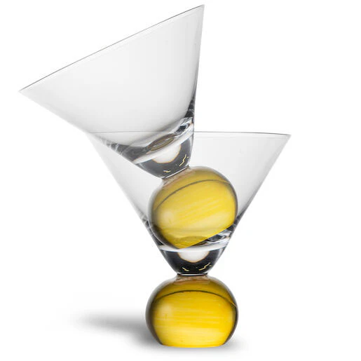 byon spice glas 2-pack - dricksglas munblåst glas gul