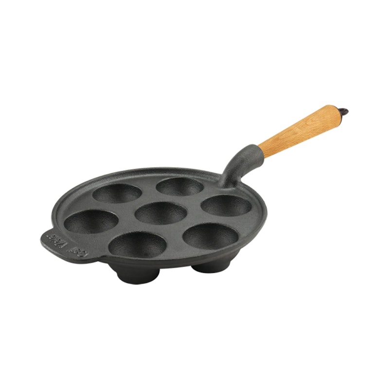 Danish Aebleskiver Stekpanna 22 cm Med Handtag I Bok