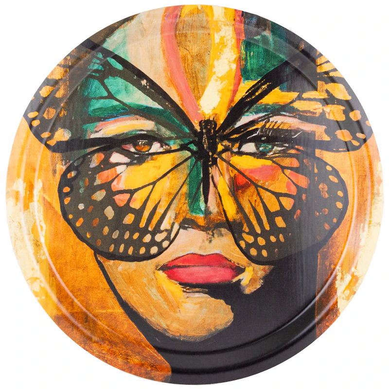 Golden Butterfly Bricka, 31 cm