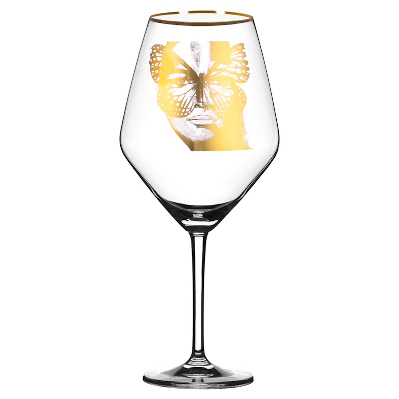 Golden Butterfly Rödvinsglas 75 cl, Guld