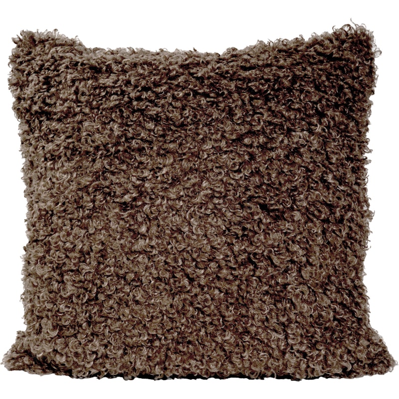 Curly Lamb Fake Fur Kuddfodral 50x50 cm, Brun