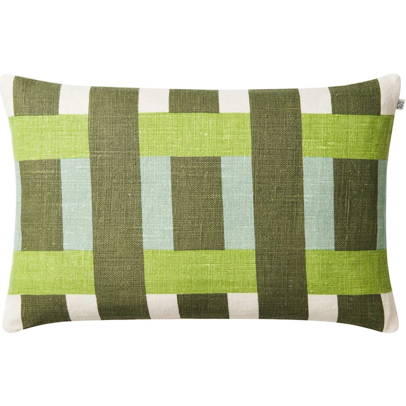 Benaras Kuddfodral 50x50 cm, Cactus Green / Aqua