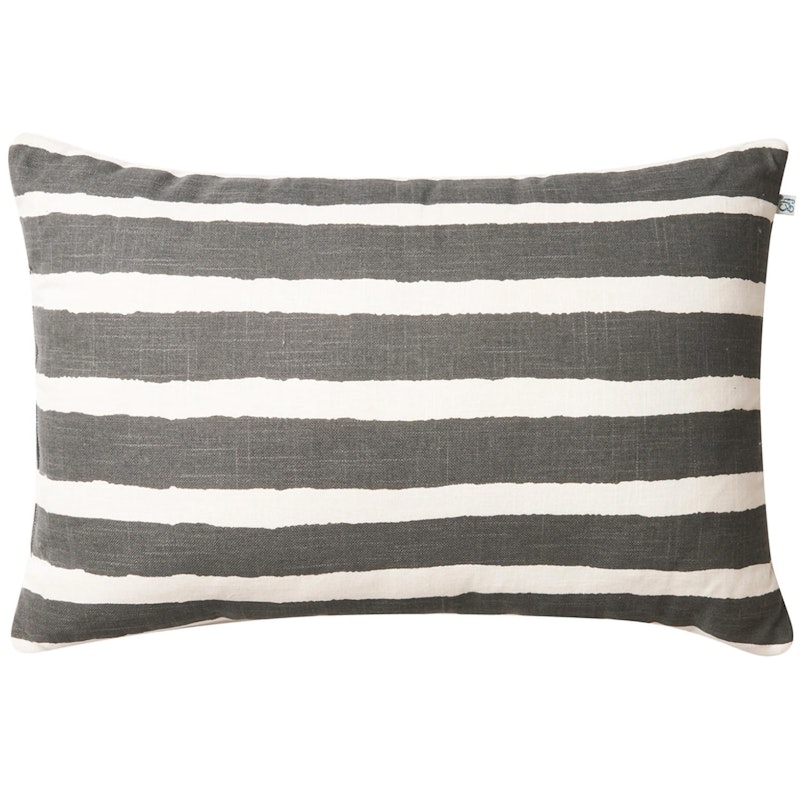 Block Stripe Utomhuskudde 40x60 cm, Grå