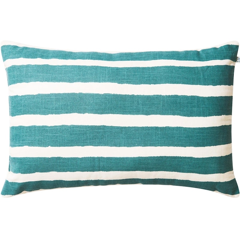 Block Stripe Utomhuskudde 40x60 cm, Himmelsblå