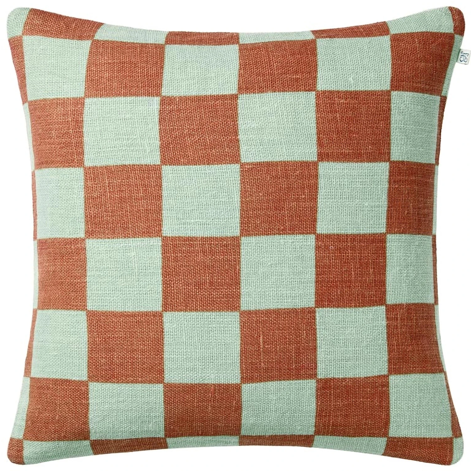 Chhatwal & Jonsson Buffalo Check Kuddfodral 50x50 Cm / Apricot Orange - Prydnadskuddar & Fodral Bomull Aqua