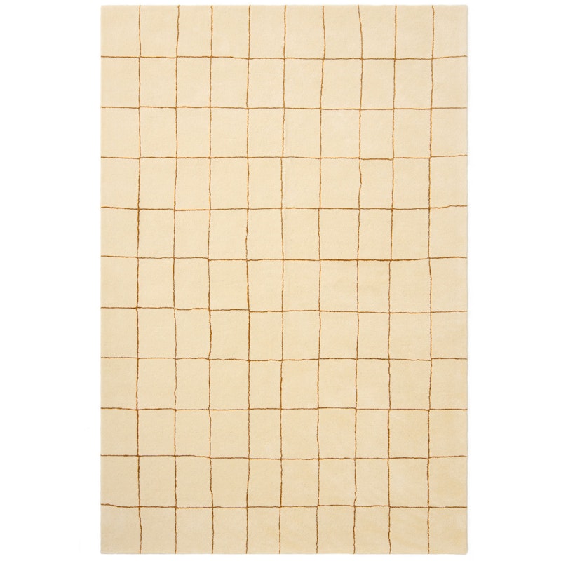 Chakra Rug, Off White Matta 180x270 cm, Masala Yellow