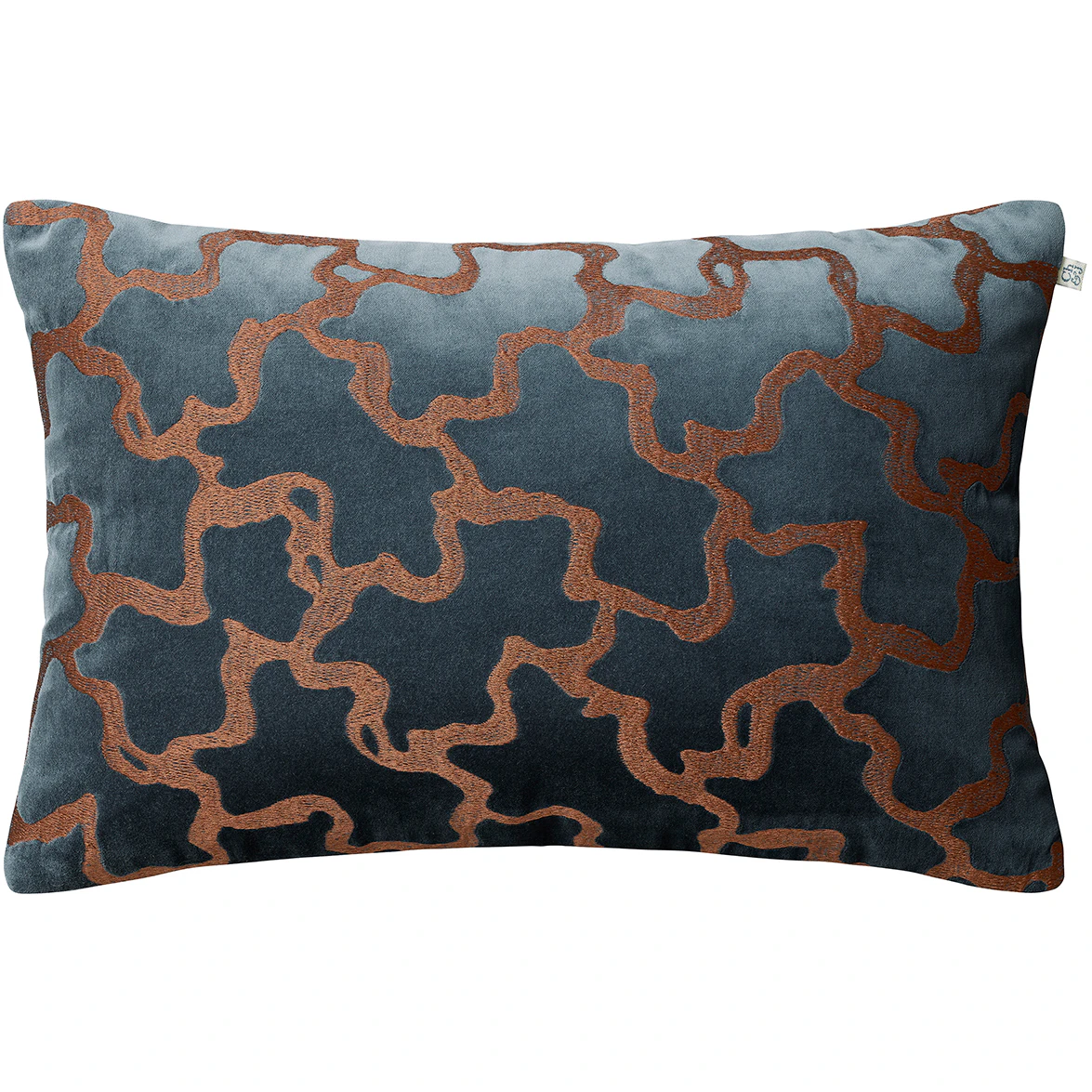 Chhatwal & Jonsson Chand Kuddfodral 40x60 Cm Sea Blue / - Prydnadskuddar & Fodral Sammet Konjak