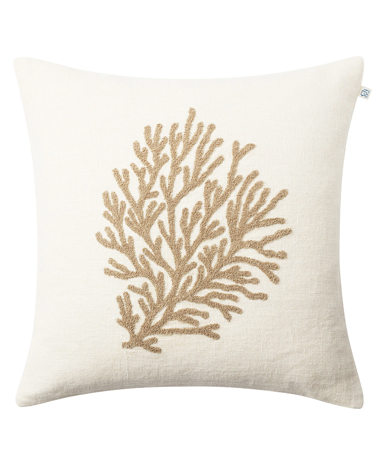 Chhatwal & Jonsson Coral Kuddfodral 50x50 Cm Off-white/ - Prydnadskuddar & Fodral Linne Khaki