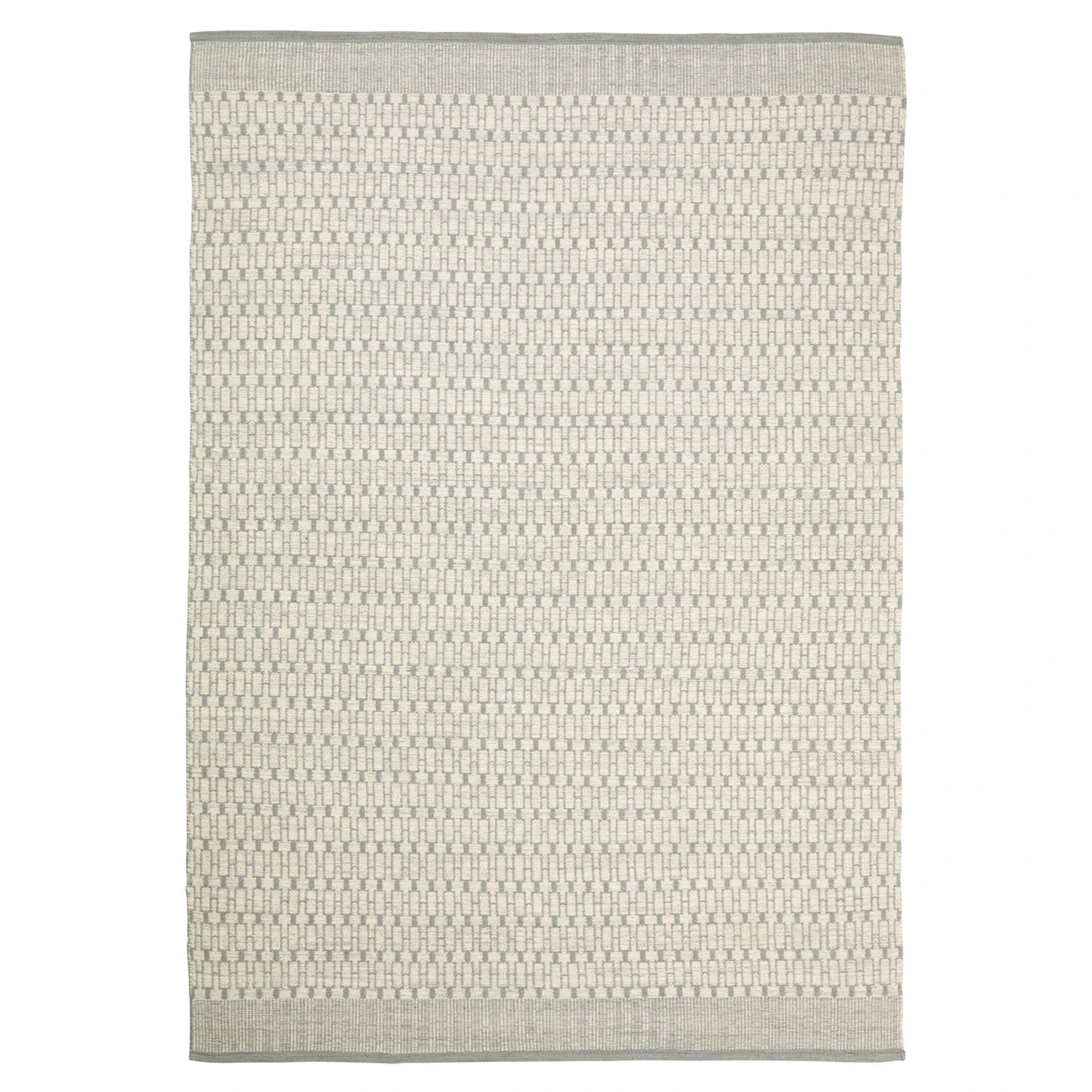 Chhatwal & Jonsson Dhurry Wool Mahi Matta 200x300 Cm Off White/light Grey - Mönstrade mattor Ull Off-White