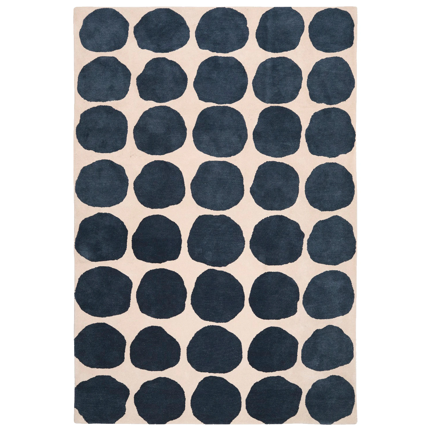 Chhatwal & Jonsson Dots Matta 230x320cm Khaki/blå Melange - Mönstrade mattor Nyzeeländsk Ull Blue Melange