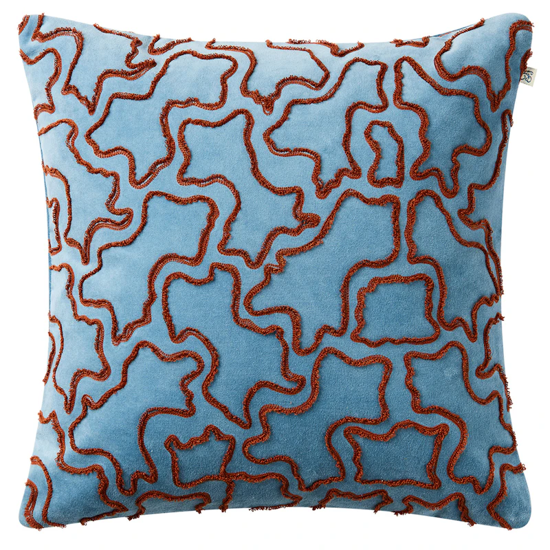 Ganga Kuddfodral, Terrakotta / Himmelsblå