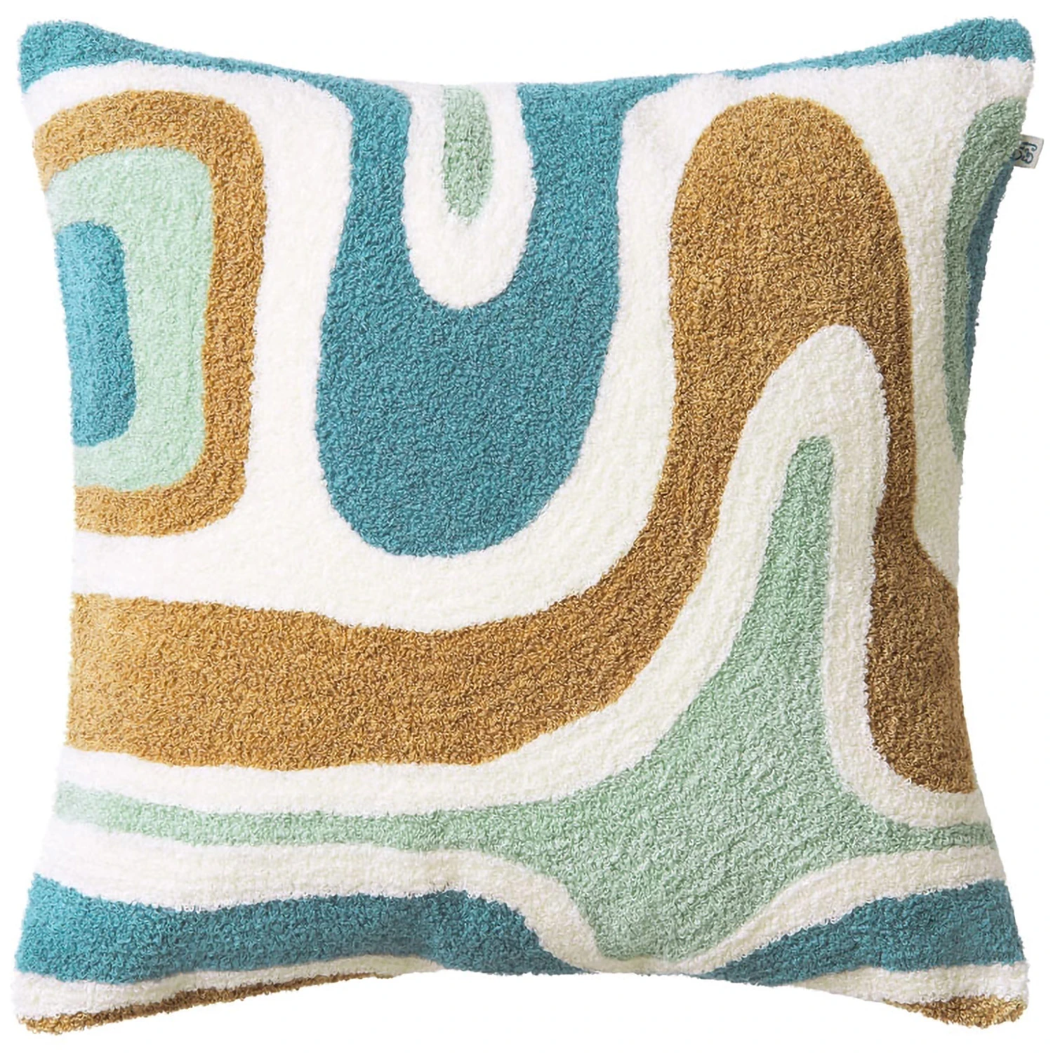 Chhatwal & Jonsson Godavari Kuddfodral Bouclé 50x50 Cm Aqua / - Prydnadskuddar & Fodral Bomull Sand