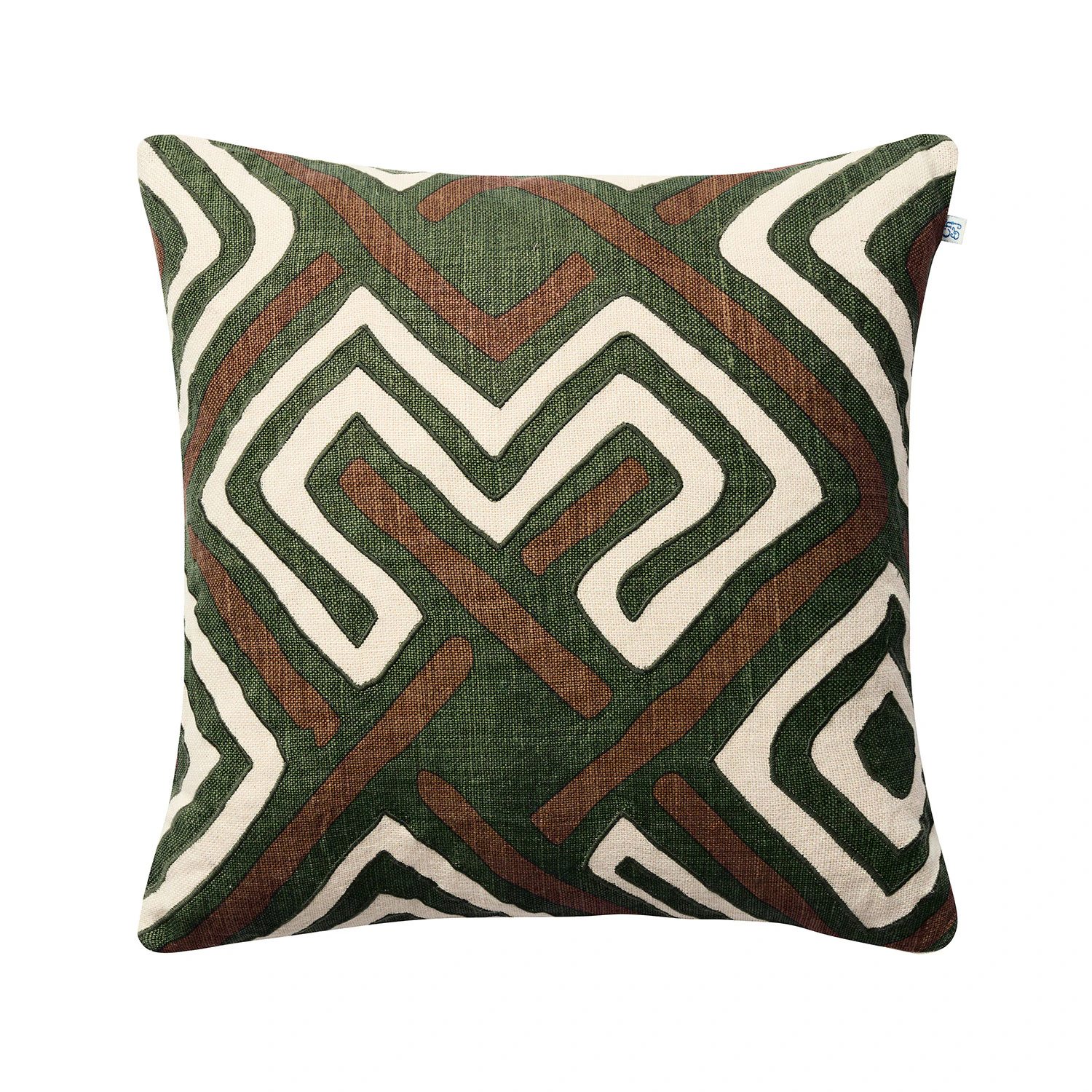 Chhatwal & Jonsson Gujarat Kuddfodral 50x50 Cm /cactus Green - Prydnadskuddar & Fodral Linne Taupe