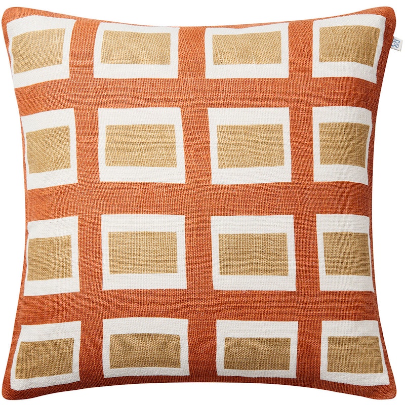 Hira Kuddfodral 50x50 cm, Apricot Orange / Khaki