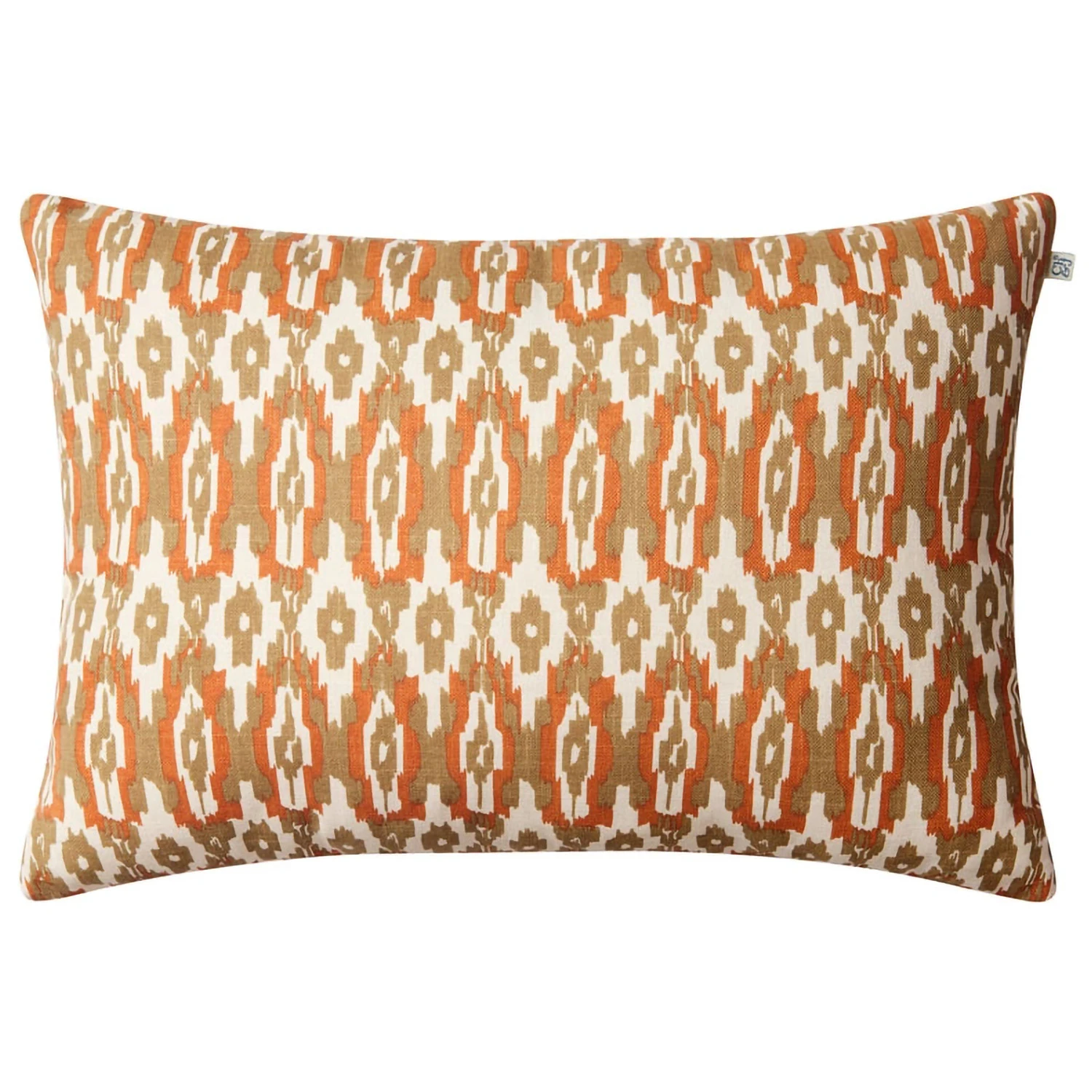 Chhatwal & Jonsson Ikat Delhi Kudde 40x60 Cm /apricot Orange - Prydnadskuddar & Fodral Linne Beige