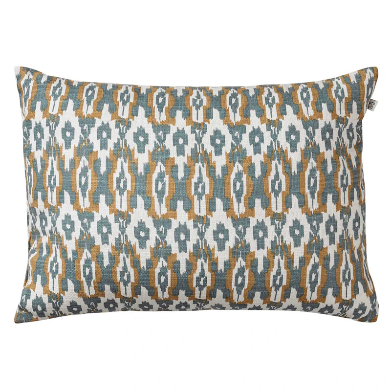 Ikat Delhi Kudde, Blue/Beige