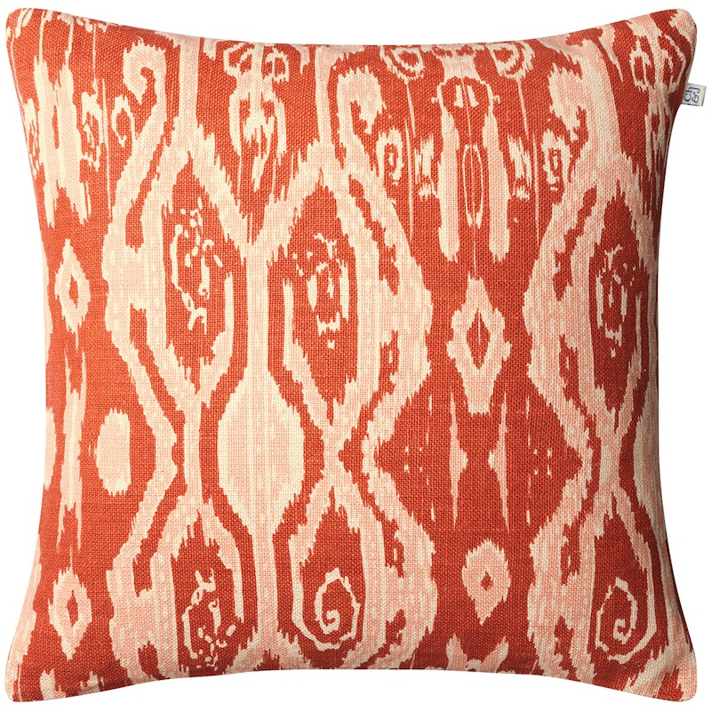 Ikat Madras Kuddfodral 50x50 cm, Apricot Orange / Rose