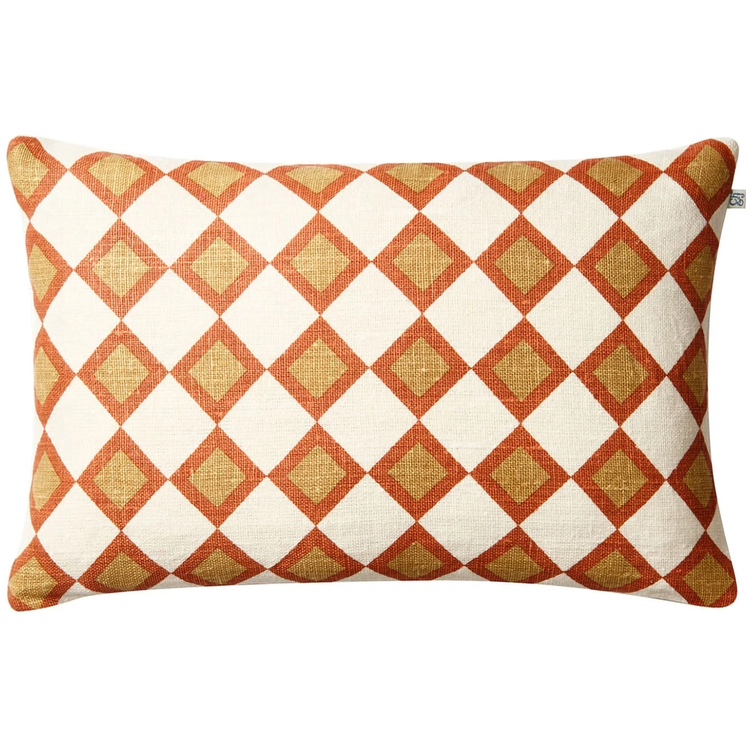 Chhatwal & Jonsson Jodhpur Kuddfodral 40x60 Cm Apricot Orange / Khaki - Prydnadskuddar & Fodral Linne Aprikosapelsin