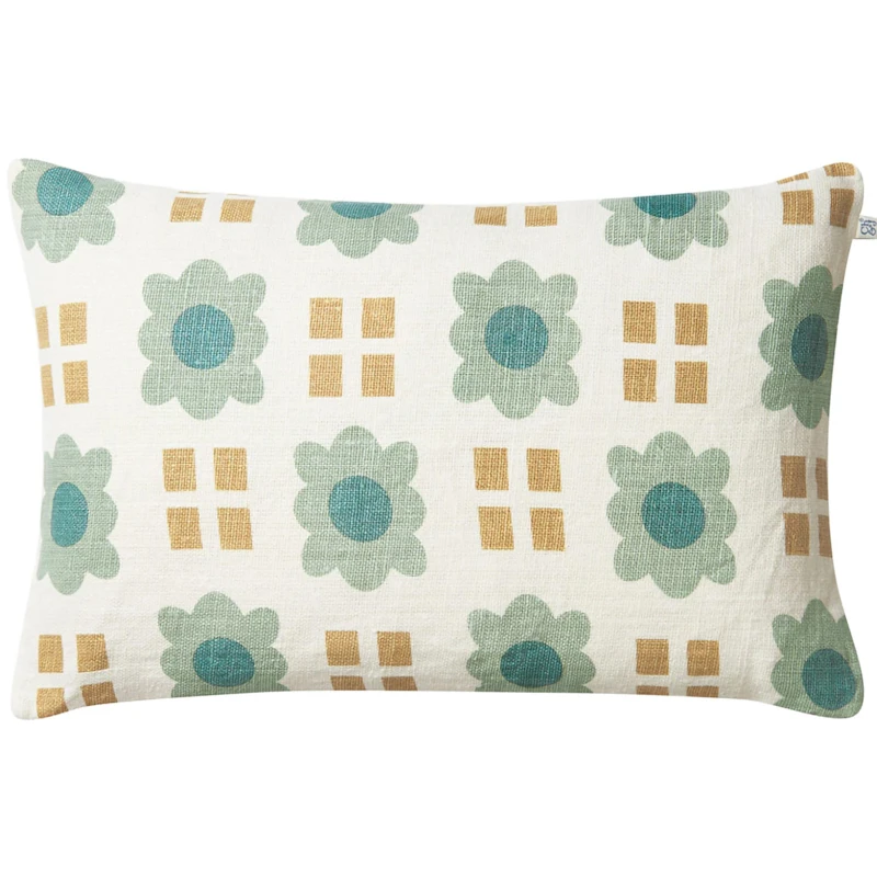 Lalit Kuddfodral 50x50 cm, Aqua / Khaki