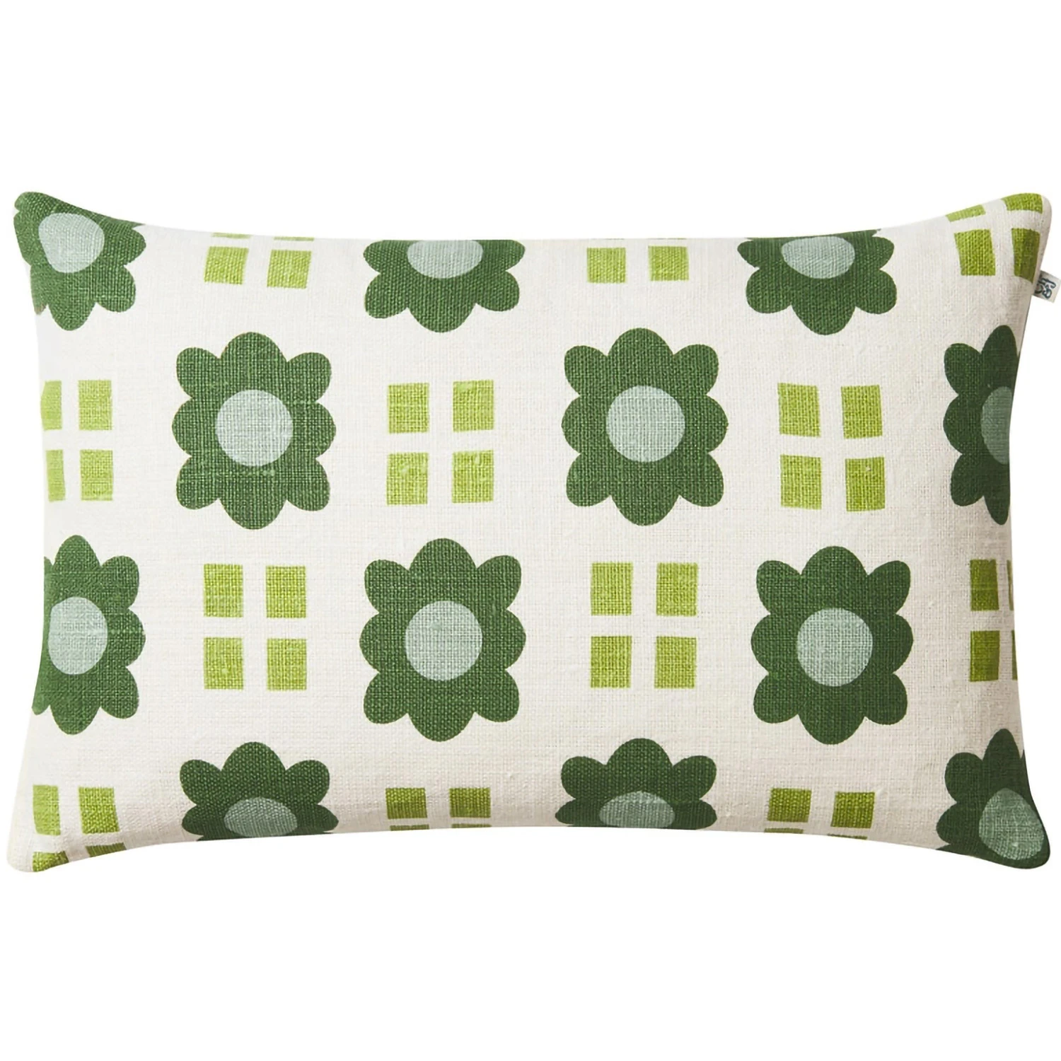 Chhatwal & Jonsson Lalit Kuddfodral 50x50 Cm Cactus Green / Aqua - Prydnadskuddar & Fodral Linne Lime