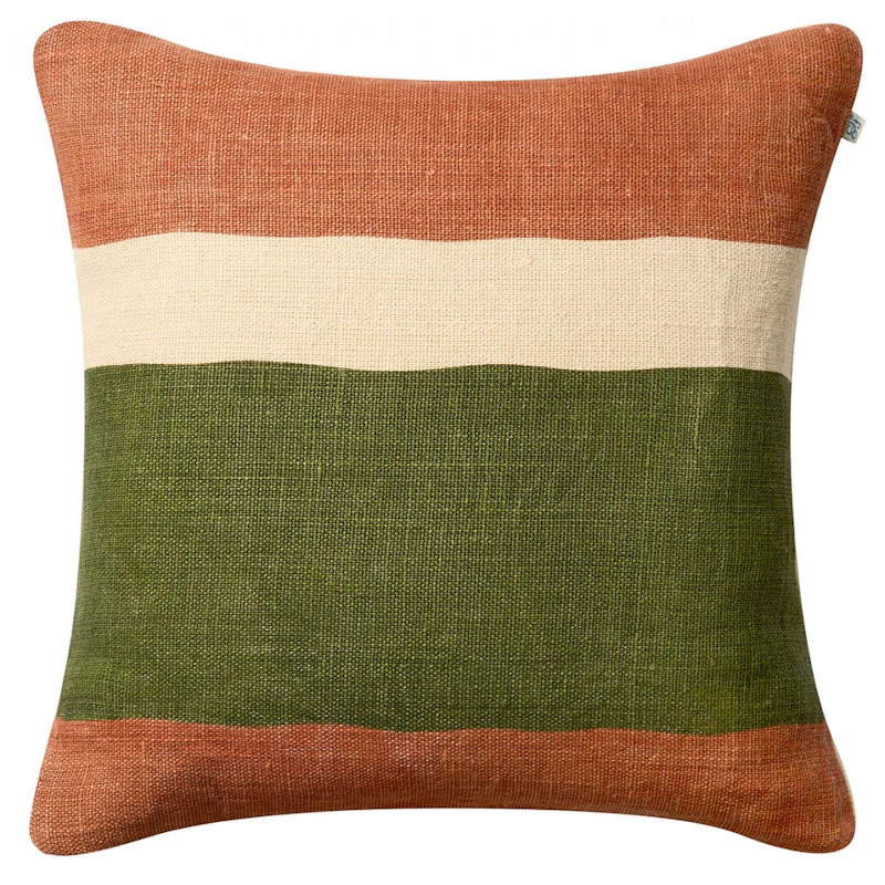 Manali Kuddfodral 50x50 cm, Apricot Orange / Cactus Green