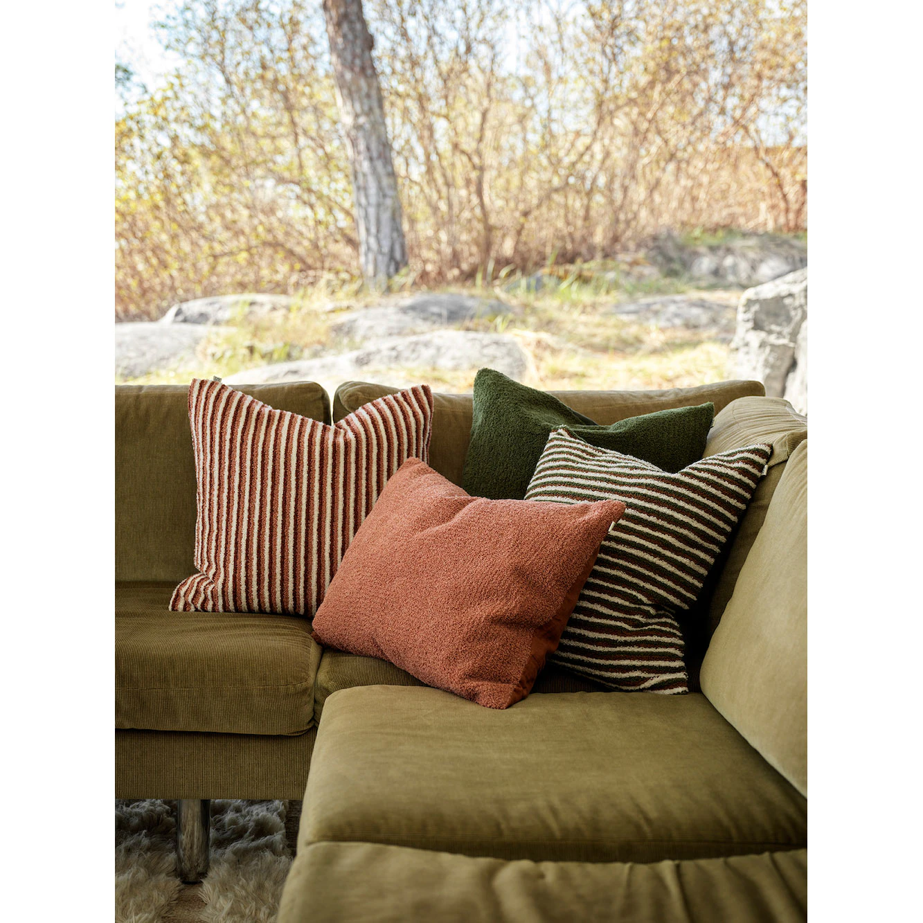 Chhatwal & Jonsson Mani Kuddfodral Bouclé 50x50 Cm, cactus green från Chhatwal & Jonsson, bild 2