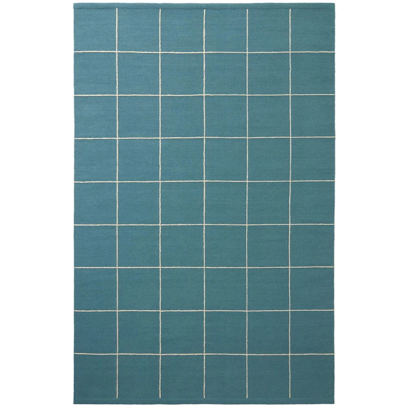 Milan Matta 230x320 cm Off-white, Himmelsblå