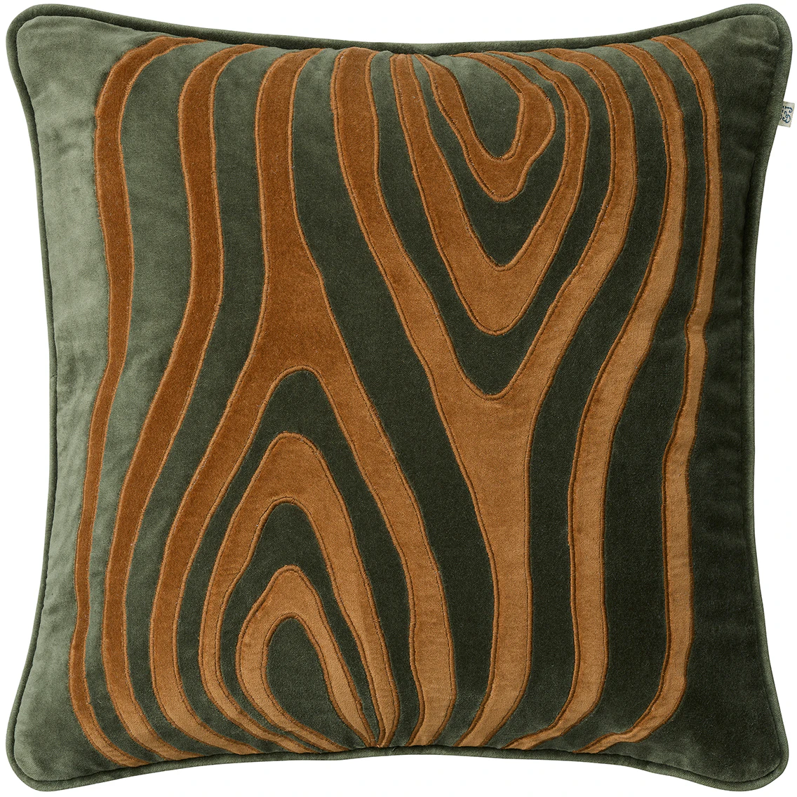 Chhatwal & Jonsson Mita Kuddfodral 50x50 Cm Forest Green / - Prydnadskuddar & Fodral Sammet Konjak