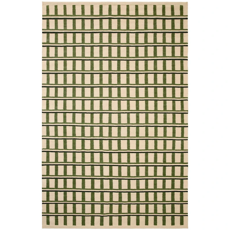 Mysore Matta 230x320 cm, Off-white / Grön / Mörkgrön