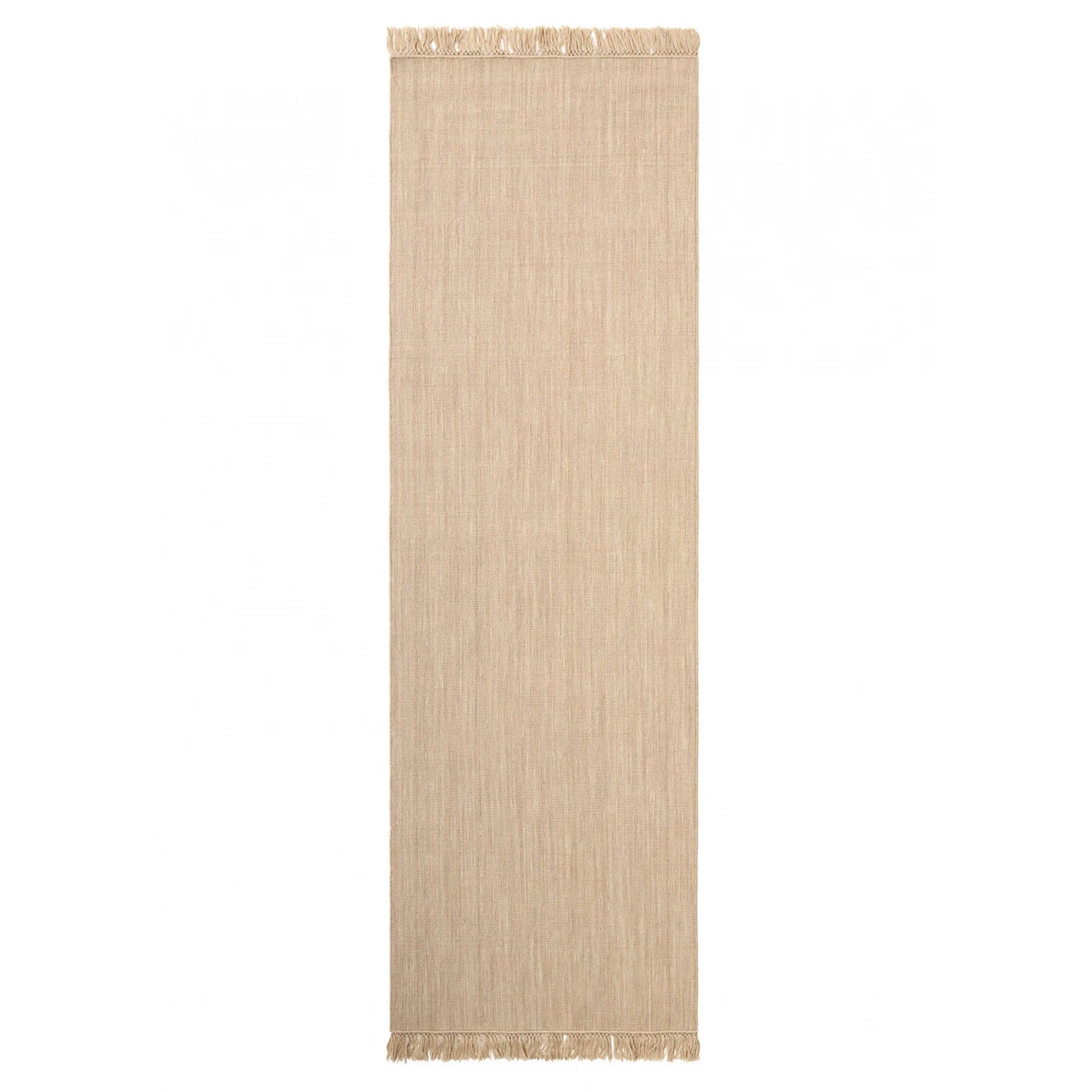 Chhatwal & Jonsson Nanda Matta 80x250 Cm - Enfärgade mattor Ull Ljusbeige