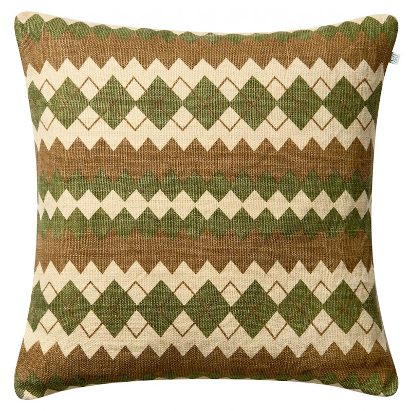 Nisha Kuddfodral 50x50 cm, Cactus Green / Taupe